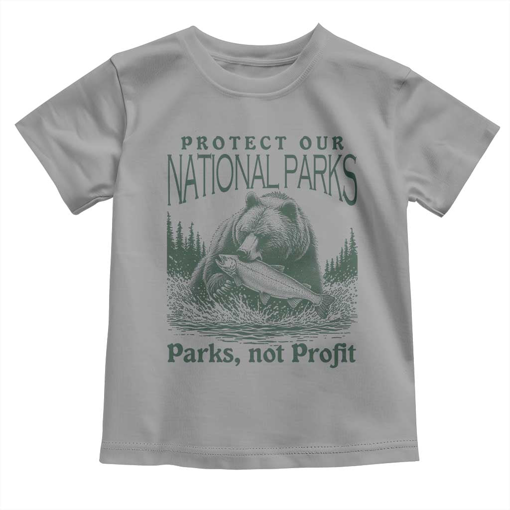 Protect Our National Parks Toddler T Shirt Parks Not Profits Retro Bear Nature Graphic