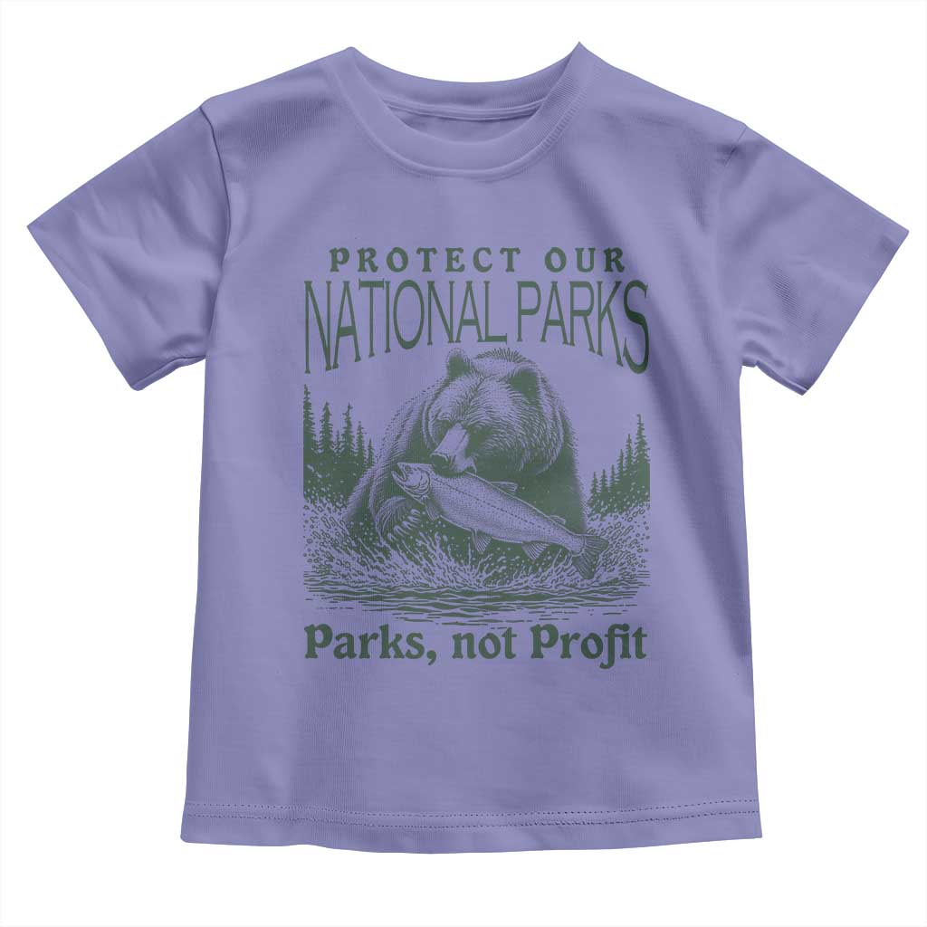 Protect Our National Parks Toddler T Shirt Parks Not Profits Retro Bear Nature Graphic