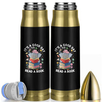 Its A Good Day To Read Book Bullet Tumbler Cute Elephant Reading Across America