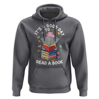 Its A Good Day To Read Book Hoodie Cute Elephant Reading Across America