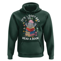 Its A Good Day To Read Book Hoodie Cute Elephant Reading Across America