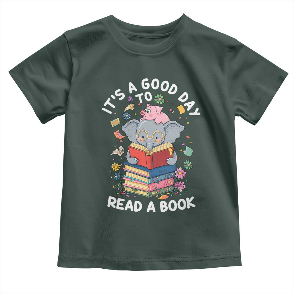 Its A Good Day To Read Book Toddler T Shirt Cute Elephant Reading Across America