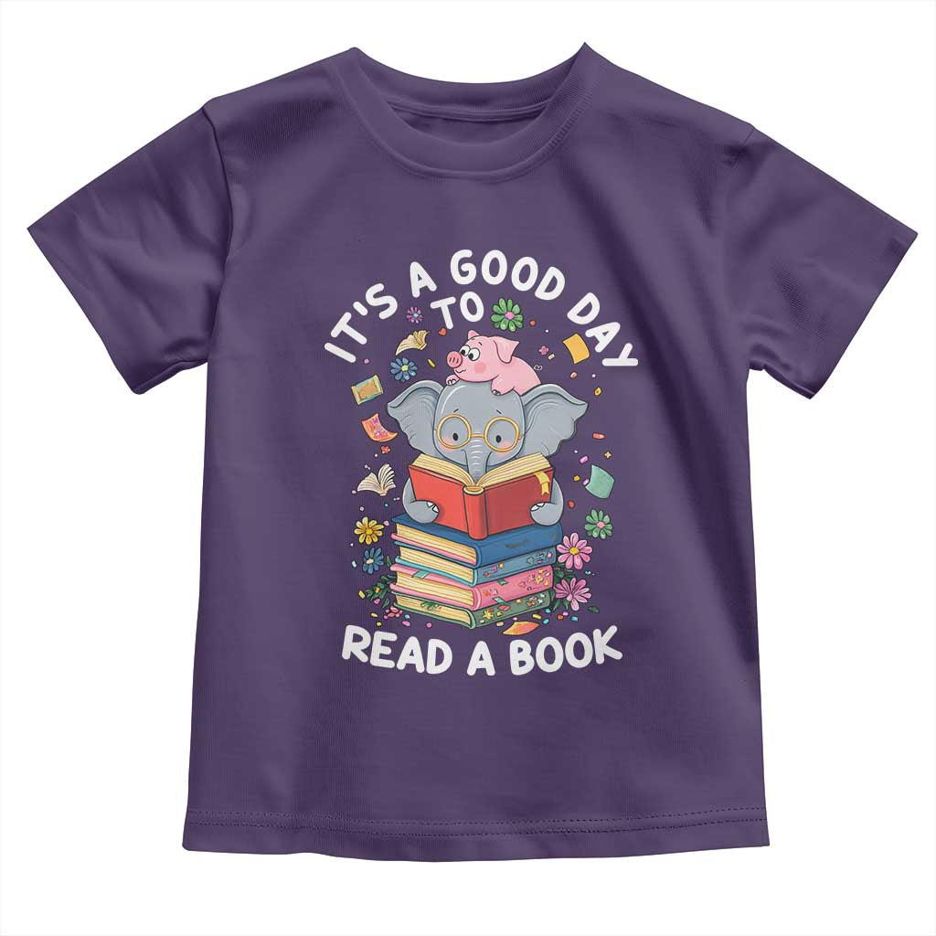 Its A Good Day To Read Book Toddler T Shirt Cute Elephant Reading Across America