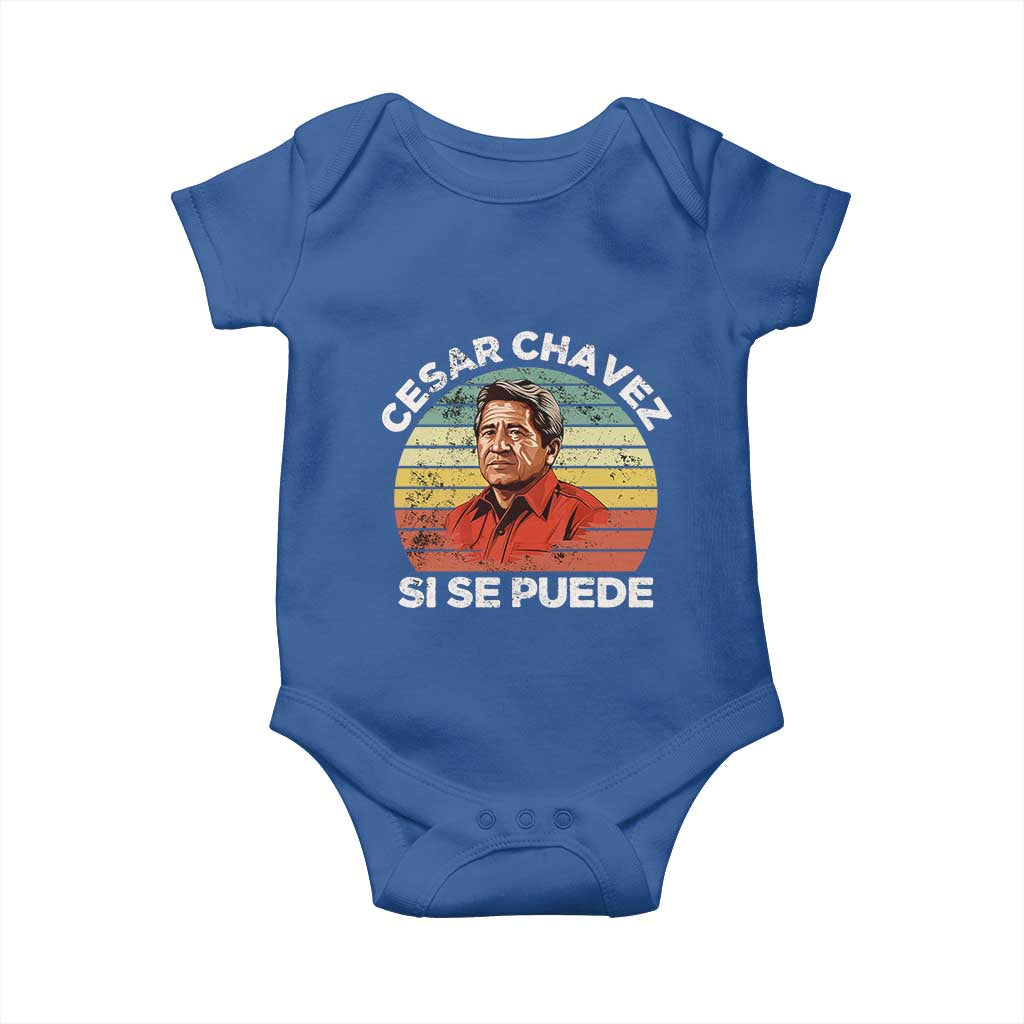 Cesar Chavez Baby Onesie Si Se Puede Mexican Hispanic Heritage Month Vintage