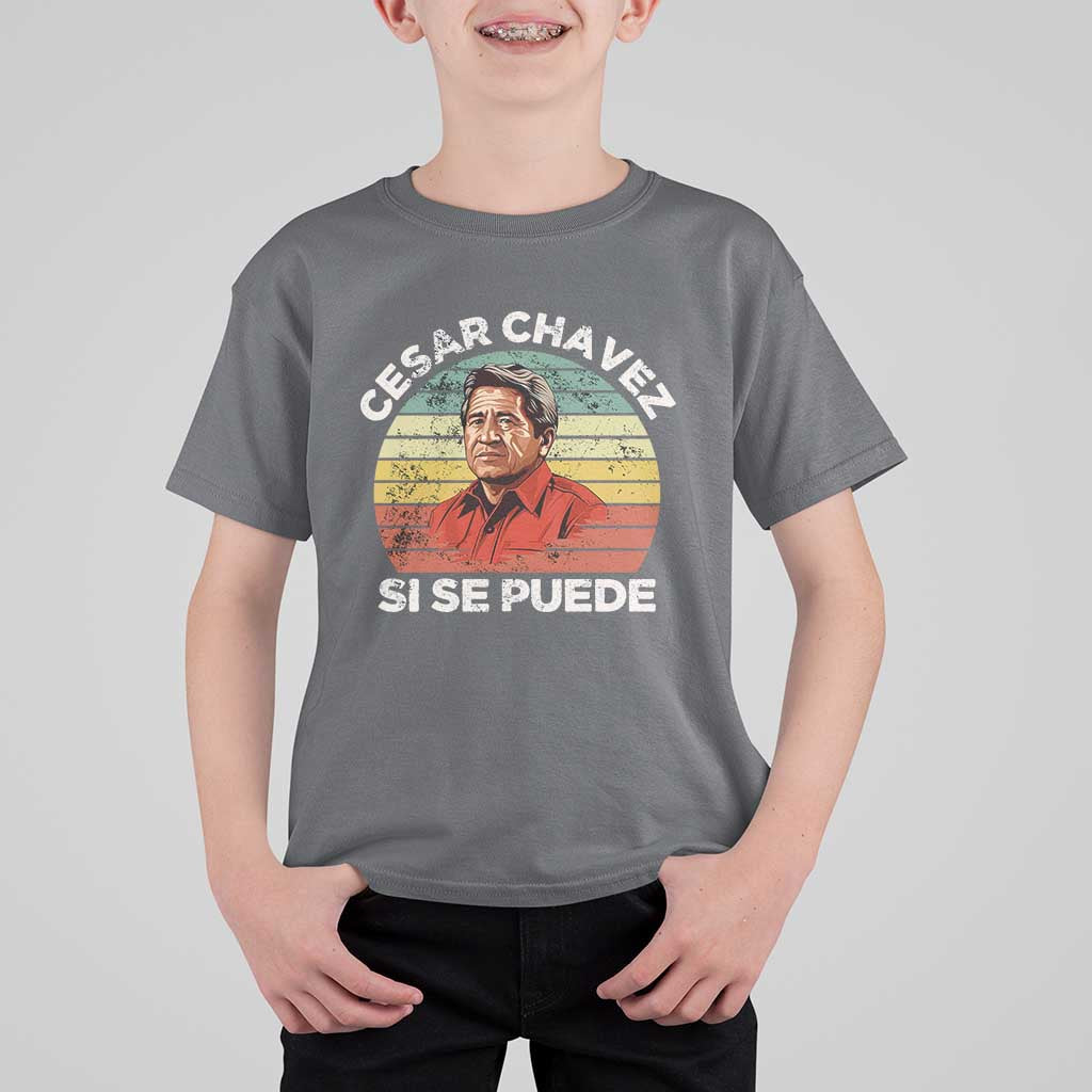 Cesar Chavez T Shirt For Kid Si Se Puede Mexican Hispanic Heritage Month Vintage