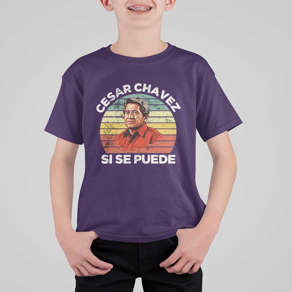 Cesar Chavez T Shirt For Kid Si Se Puede Mexican Hispanic Heritage Month Vintage