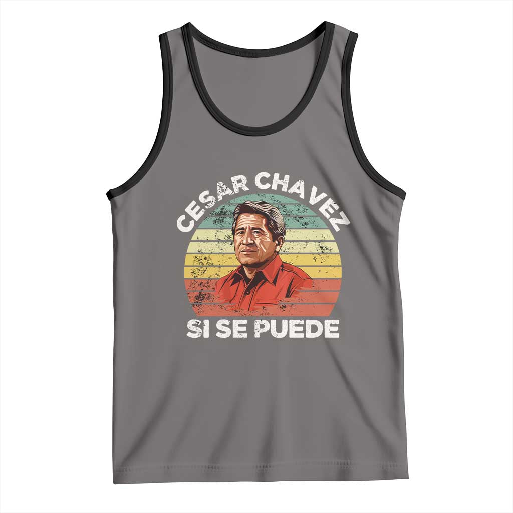 Cesar Chavez Tank Top Si Se Puede Mexican Hispanic Heritage Month Vintage