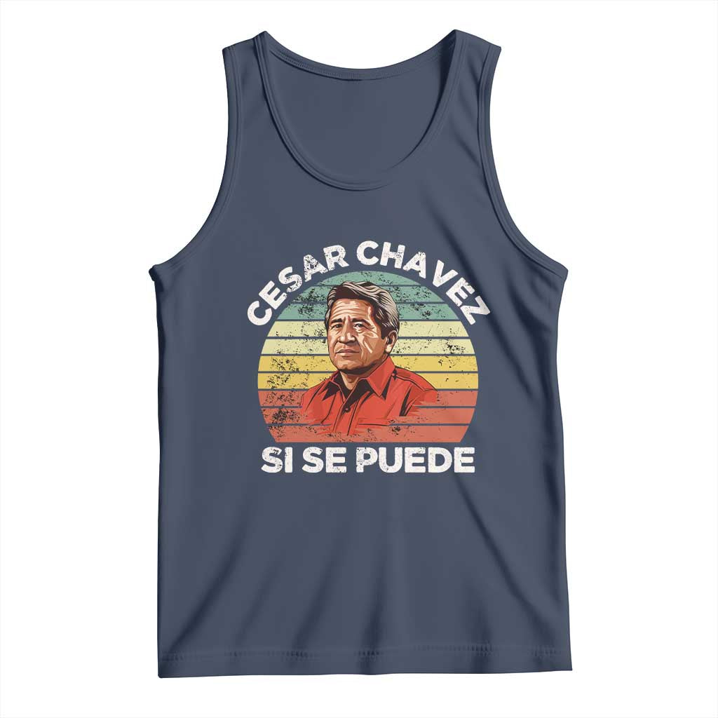 Cesar Chavez Tank Top Si Se Puede Mexican Hispanic Heritage Month Vintage