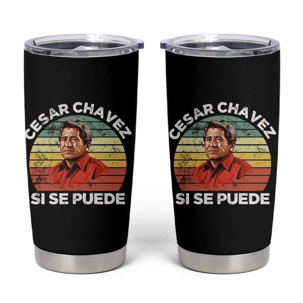 Cesar Chavez Tumbler Cup Si Se Puede Mexican Hispanic Heritage Month Vintage