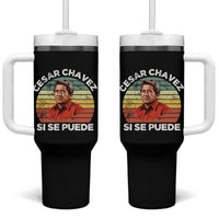 Cesar Chavez Tumbler With Handle Si Se Puede Mexican Hispanic Heritage Month Vintage