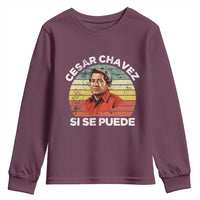 Cesar Chavez Youth Sweatshirt Si Se Puede Mexican Hispanic Heritage Month Vintage