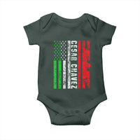 Cesar Chavez Baby Onesie American Mexican Flag Patriotic Mexico Distressed