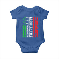 Cesar Chavez Baby Onesie American Mexican Flag Patriotic Mexico Distressed