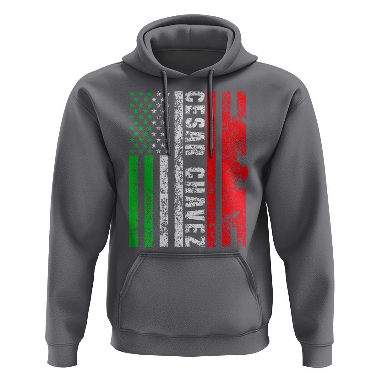 Cesar Chavez Hoodie American Mexican Flag Patriotic Mexico Distressed