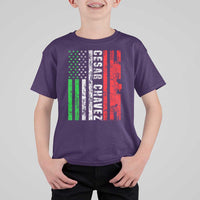 Cesar Chavez T Shirt For Kid American Mexican Flag Patriotic Mexico Distressed