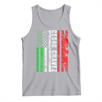 Cesar Chavez Tank Top American Mexican Flag Patriotic Mexico Distressed