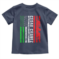Cesar Chavez Toddler T Shirt American Mexican Flag Patriotic Mexico Distressed