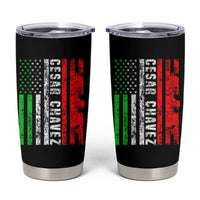 Cesar Chavez Tumbler Cup American Mexican Flag Patriotic Mexico Distressed