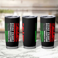 Cesar Chavez Tumbler Cup American Mexican Flag Patriotic Mexico Distressed
