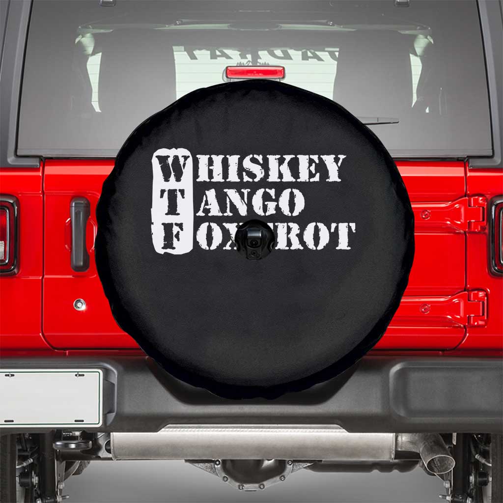 WTF Whiskey Tango Foxtrot Spare Tire Cover Military Phonetic Alphabet Funny
