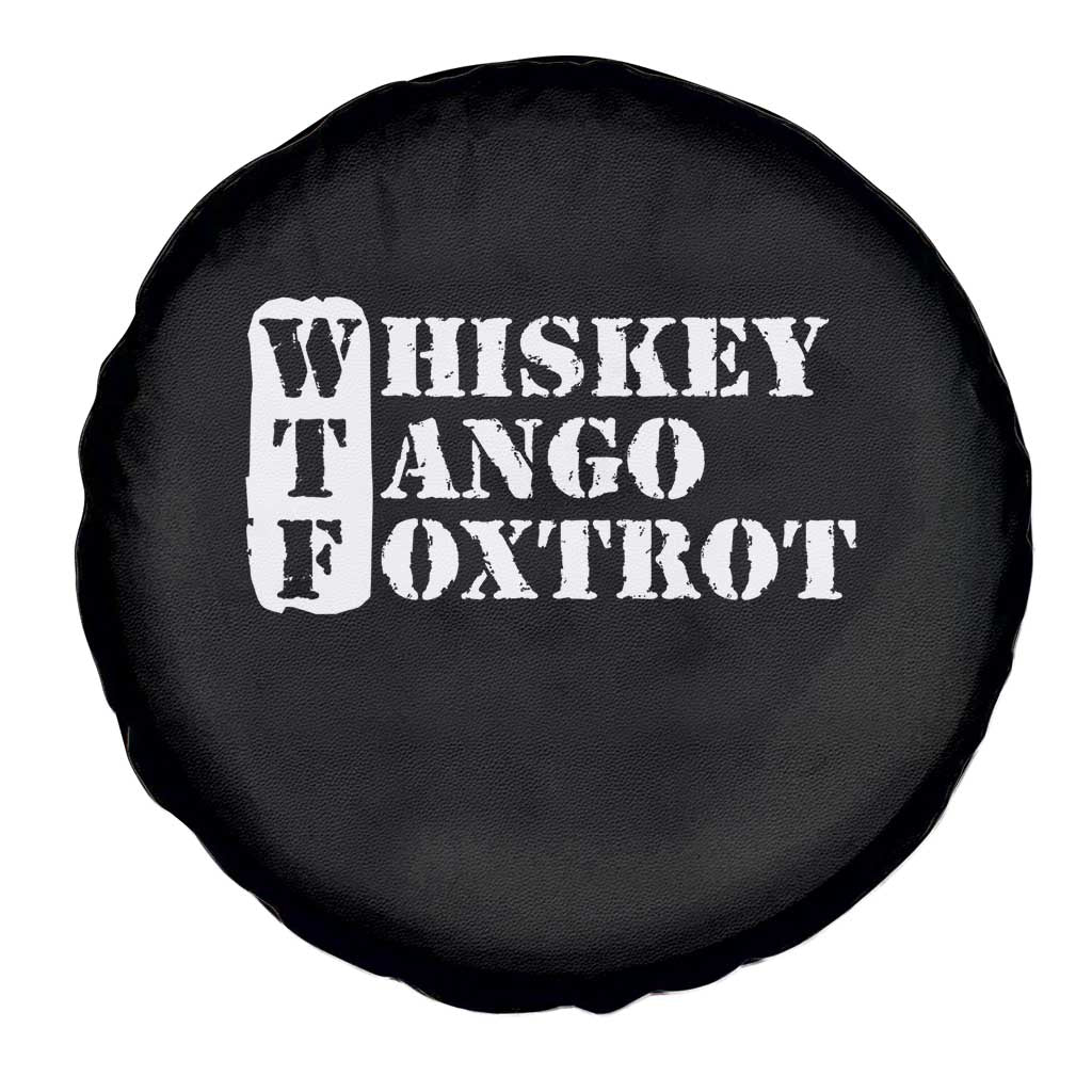 WTF Whiskey Tango Foxtrot Spare Tire Cover Military Phonetic Alphabet Funny