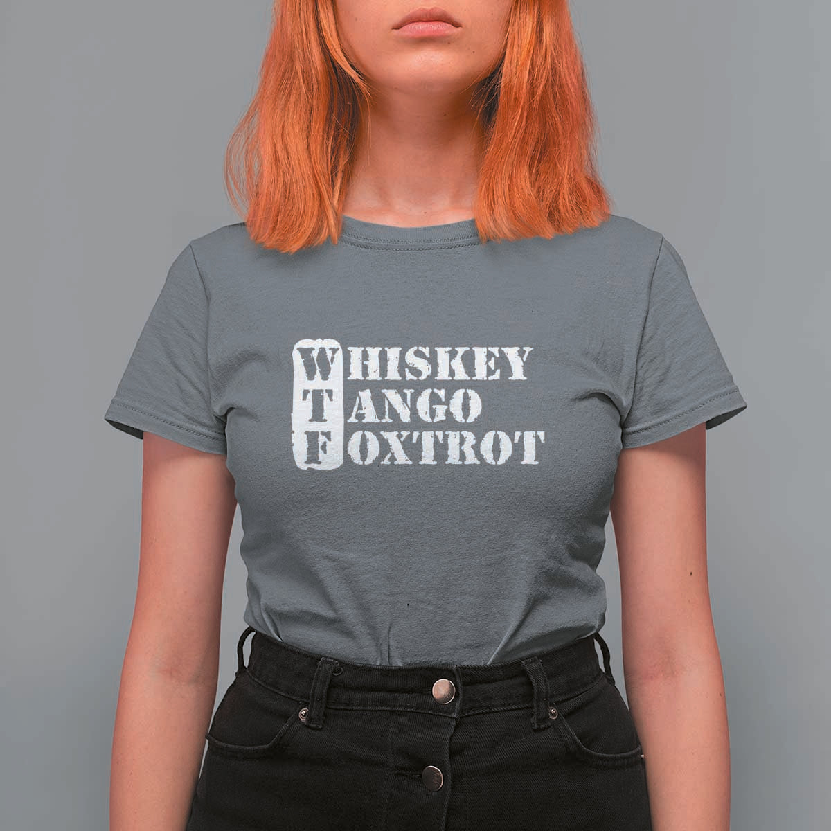 WTF Whiskey Tango Foxtrot T Shirt For Women Military Phonetic Alphabet Funny