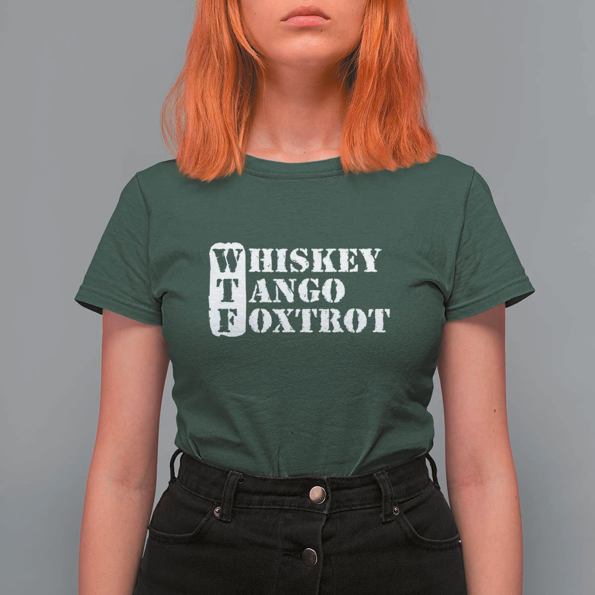 WTF Whiskey Tango Foxtrot T Shirt For Women Military Phonetic Alphabet Funny
