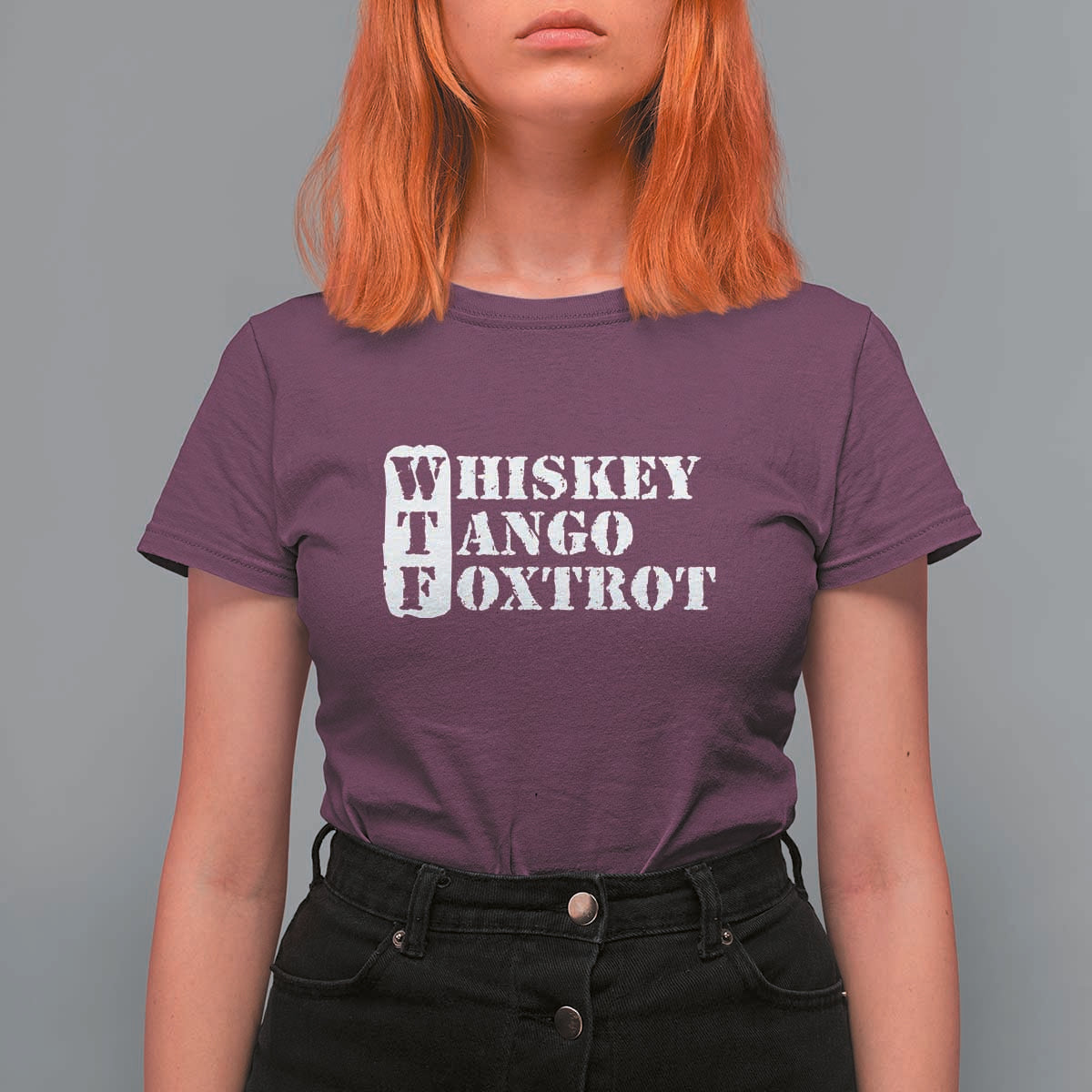 WTF Whiskey Tango Foxtrot T Shirt For Women Military Phonetic Alphabet Funny