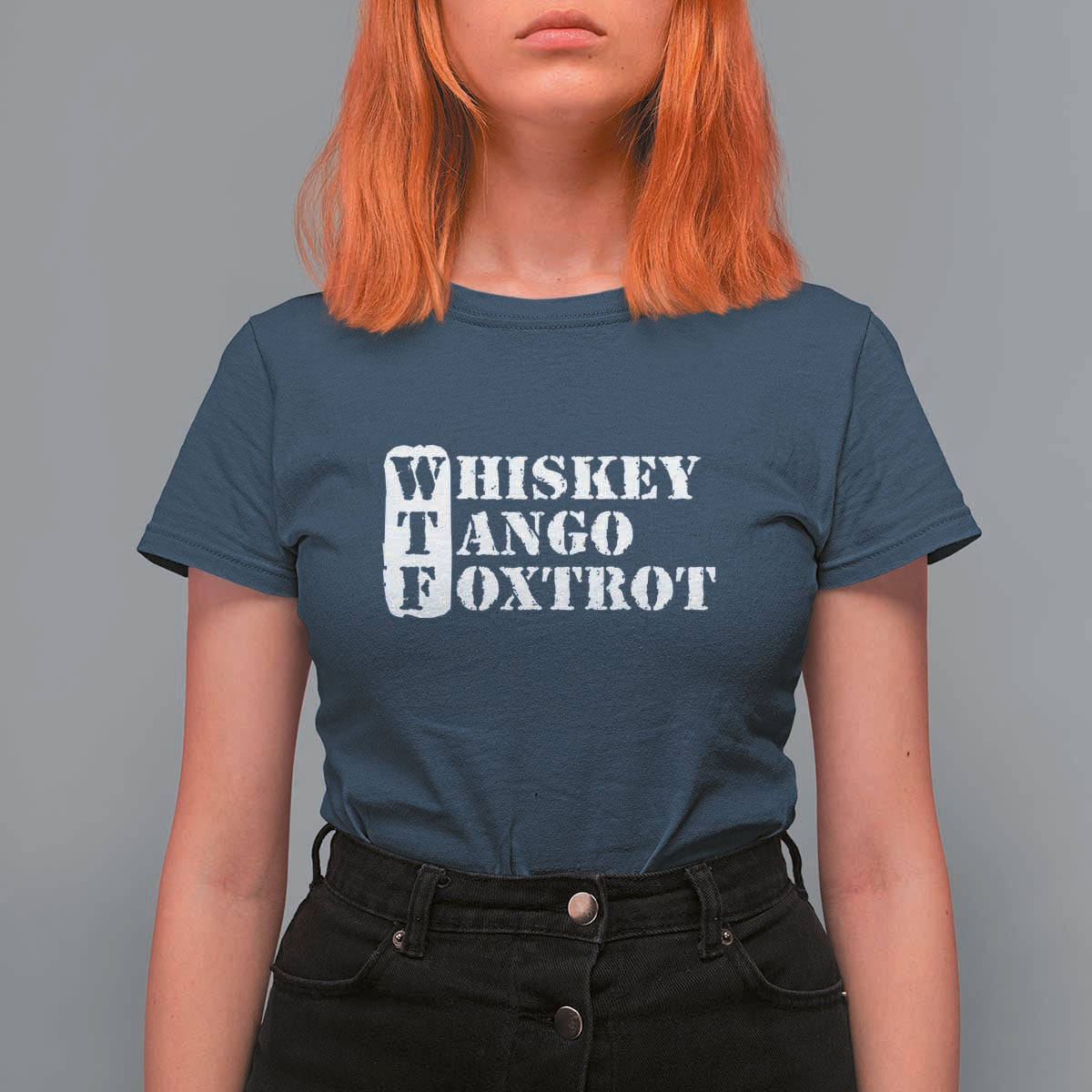WTF Whiskey Tango Foxtrot T Shirt For Women Military Phonetic Alphabet Funny
