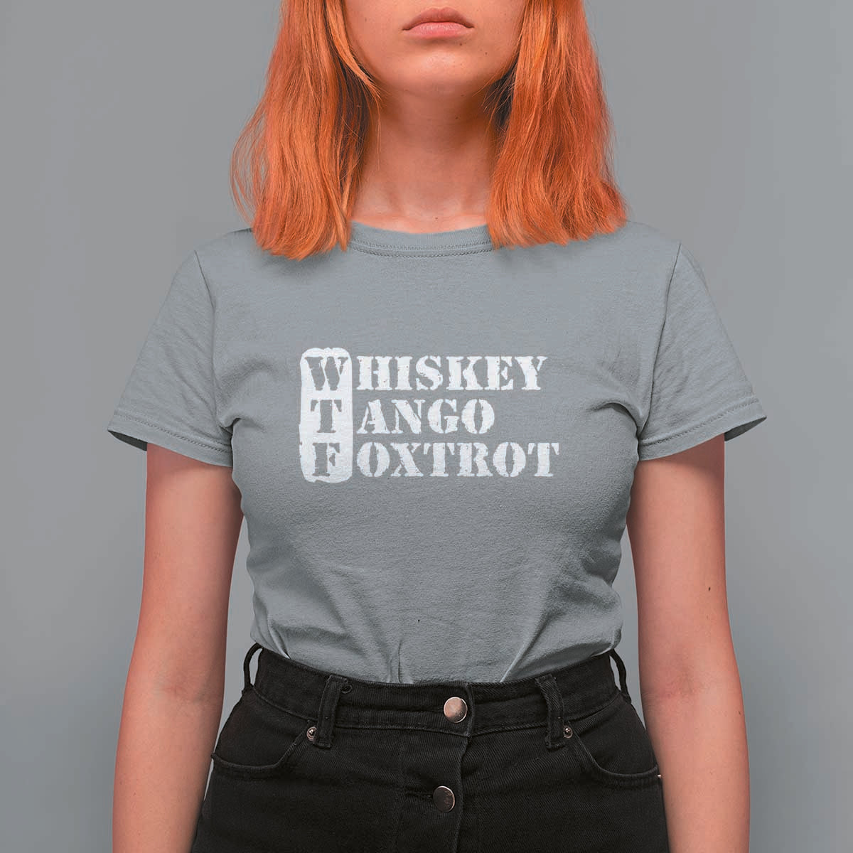 WTF Whiskey Tango Foxtrot T Shirt For Women Military Phonetic Alphabet Funny