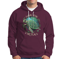 Earth Day Hoodie Save The Turtles Ocean Day Crisis Environmental Activism - Wonder Print Shop
