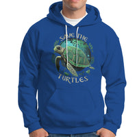 Earth Day Hoodie Save The Turtles Ocean Day Crisis Environmental Activism - Wonder Print Shop