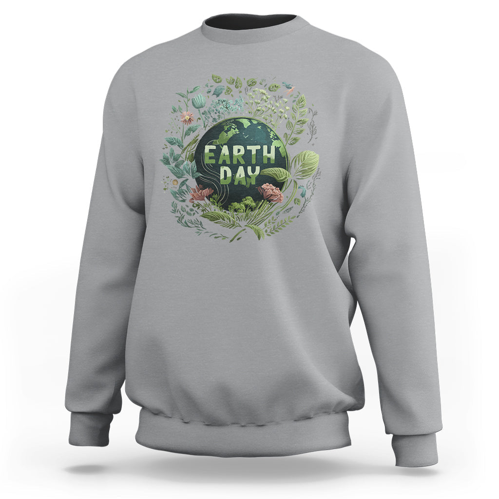 Earth Day Sweatshirt Go Planet Go Green Raise Environmental Crisis Awareness - Wonder Print Shop