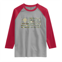 Scout Law Values Raglan Shirt American Camo Flag Retro Vintage