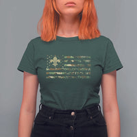 Scout Law Values T Shirt For Women American Camo Flag Retro Vintage
