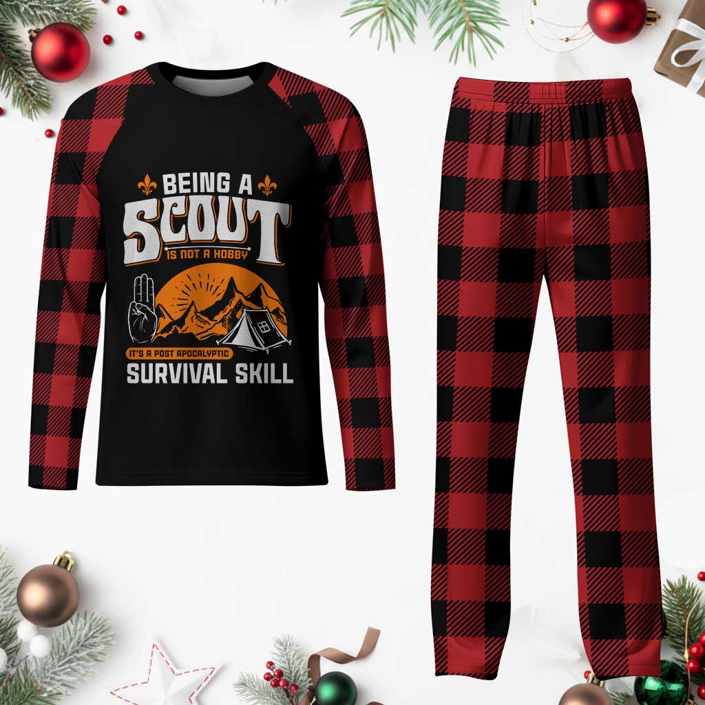 Funny Scout Plaid Pajama Set Being A Scout Is Not A Hobby Survival Skill Adventure - Wonder Print Shop