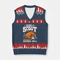 Funny Scout V-Neck Knit Sweater Vest Being A Scout Is Not A Hobby Survival Skill Adventure - Wonder Print Shop