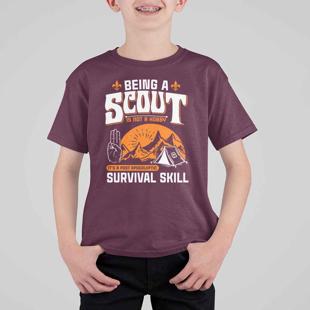 Funny Scout T Shirt For Kid Being A Scout Is Not A Hobby Survival Skill Adventure