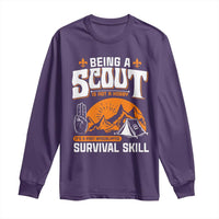 Funny Scout Long Sleeve Shirt Being A Scout Is Not A Hobby Survival Skill Adventure
