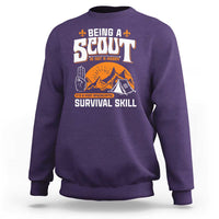 Funny Scout Sweatshirt Being A Scout Is Not A Hobby Survival Skill Adventure