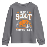 Funny Scout Youth Sweatshirt Being A Scout Is Not A Hobby Survival Skill Adventure