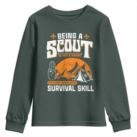 Funny Scout Youth Sweatshirt Being A Scout Is Not A Hobby Survival Skill Adventure
