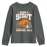 Funny Scout Youth Sweatshirt Being A Scout Is Not A Hobby Survival Skill Adventure