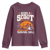 Funny Scout Youth Sweatshirt Being A Scout Is Not A Hobby Survival Skill Adventure