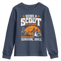Funny Scout Youth Sweatshirt Being A Scout Is Not A Hobby Survival Skill Adventure