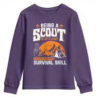 Funny Scout Youth Sweatshirt Being A Scout Is Not A Hobby Survival Skill Adventure