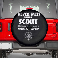 Funny Scout Spare Tire Cover Never Mess With A Scout Compass