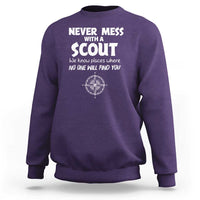 Funny Scout Sweatshirt Never Mess With A Scout Compass