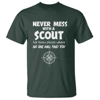 Funny Scout T Shirt Never Mess With A Scout Compass