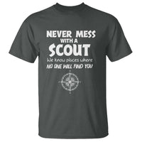 Funny Scout T Shirt Never Mess With A Scout Compass
